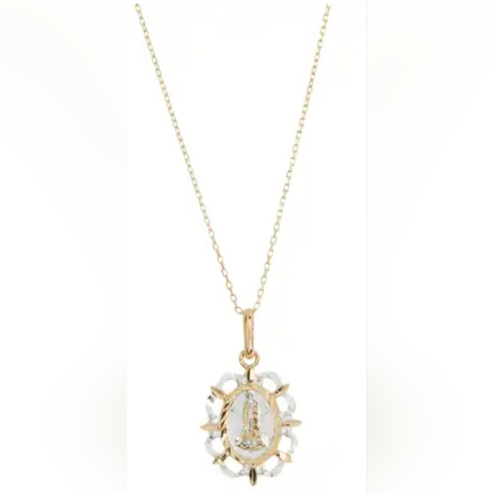 Argento Vivo Sterling Silver Blessed Mother Pendant Necklace
